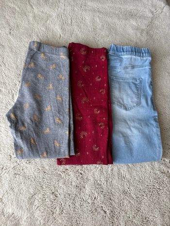 👖 leggings jeans licorne+ legging chaud - Kiabi -H&M - taille 8 ans- satisfaisant et très bon état