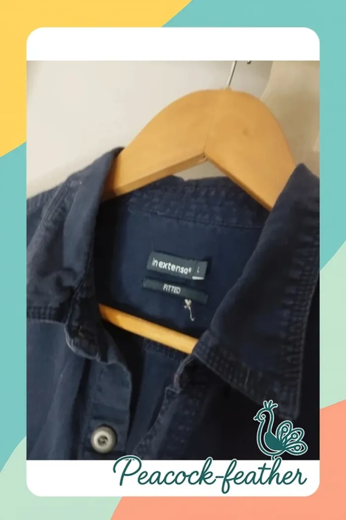 Chemise bleue marine L homme - photo numéro 3