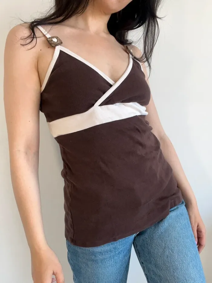Débardeur y2k années 2000 marron taille S 🌰 - photo numéro 5