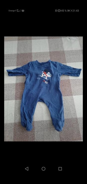 Pijama bleu Tex 1 mois