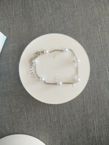 Bracelet argent et perles culture