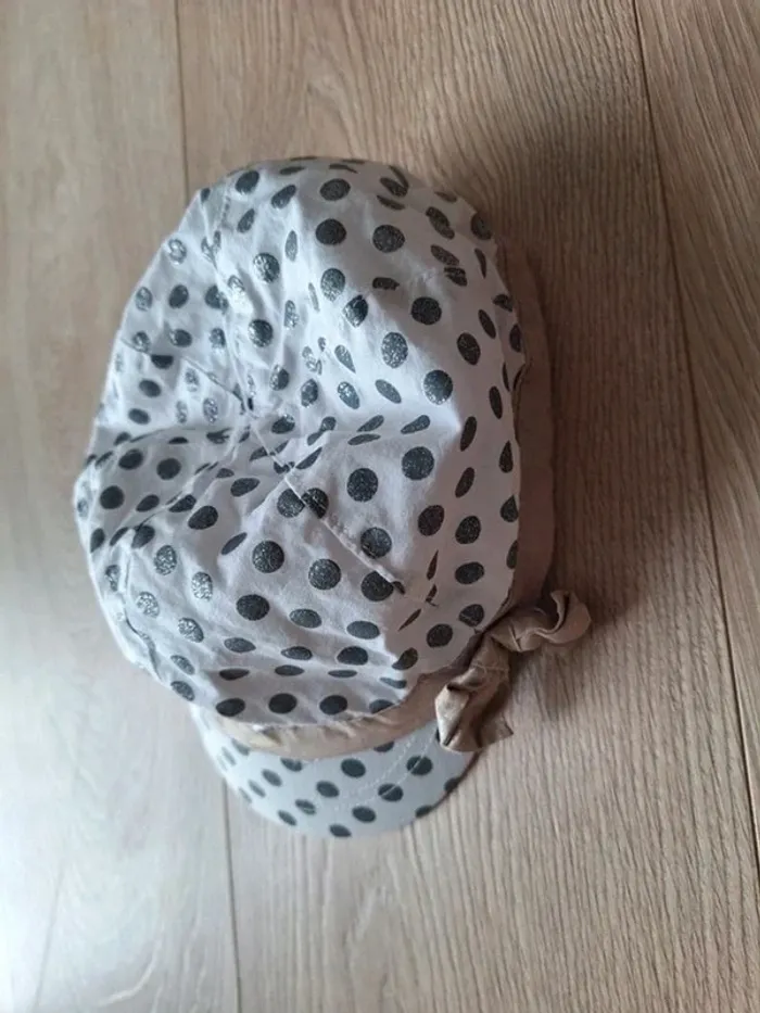 Casquette blanche à pois gris pailleté Orchestra - photo numéro 2