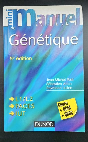 Manuel Génétique - Cours + QCM + QROC  - Licence/Prépa/Master