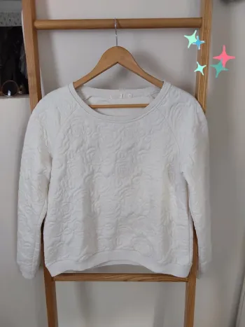Sweat  pull sabbhy romantique crème fleuri T 40 Maïa Hemera Paris