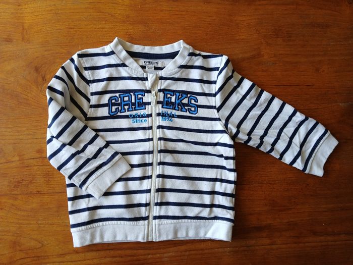 Sweat marinière zippé