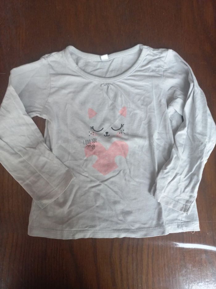 Lot de 2 t-shirts manches longues 36mois - photo numéro 4