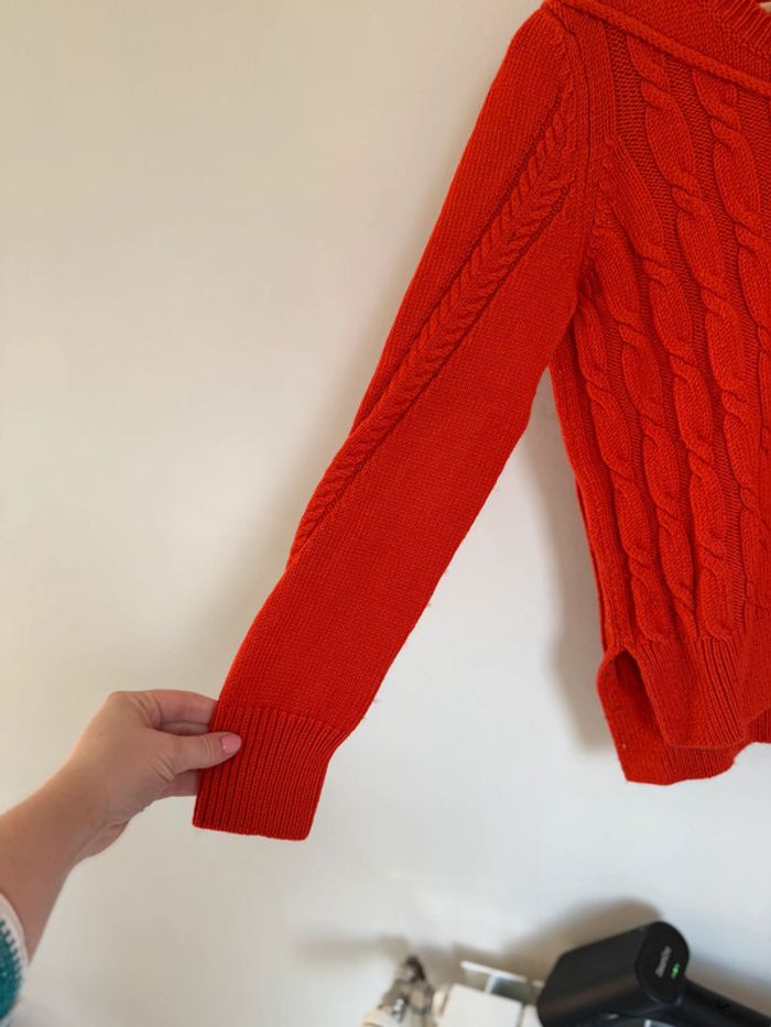 Pull torsadé orange - photo numéro 4