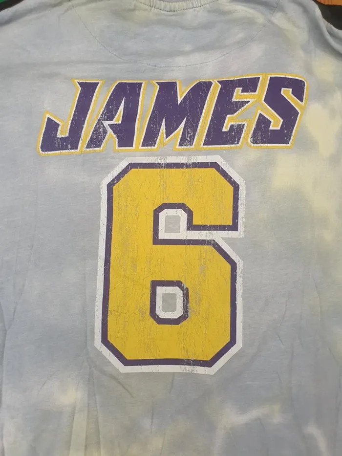 T-shirt NBA Los Angeles Lakers James #6 tie-dye · taille L - photo numéro 6