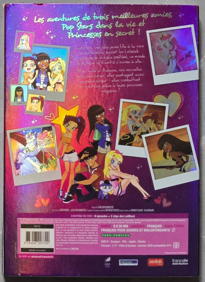 LoliRock Saison 1 Vol 1 (Le Destin d'une Princesse) Dvd d'occasion en très bon état comme neuf - photo numéro 3