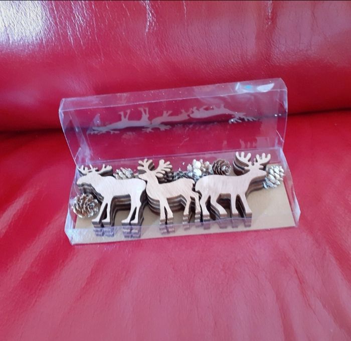 Paquet de 12 figurines bois à peindre *Cerfs,Rennes,Élans - photo numéro 6