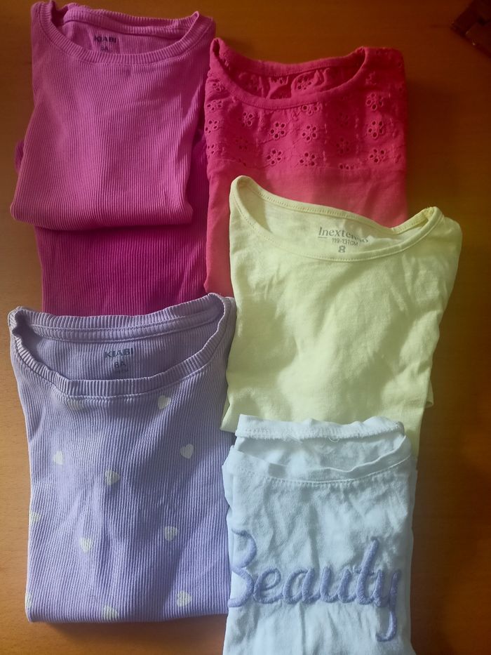 Lot t-shirt fille 8 ans