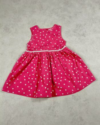 Robe Fushia à point blanc Primark 12-18 moi