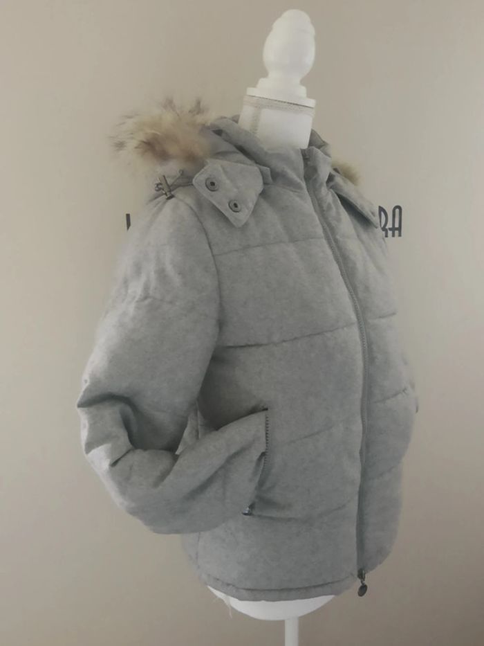 Magnifique blouson hiver bien chaud laine gris Karl Marc John comme neuf - photo numéro 3