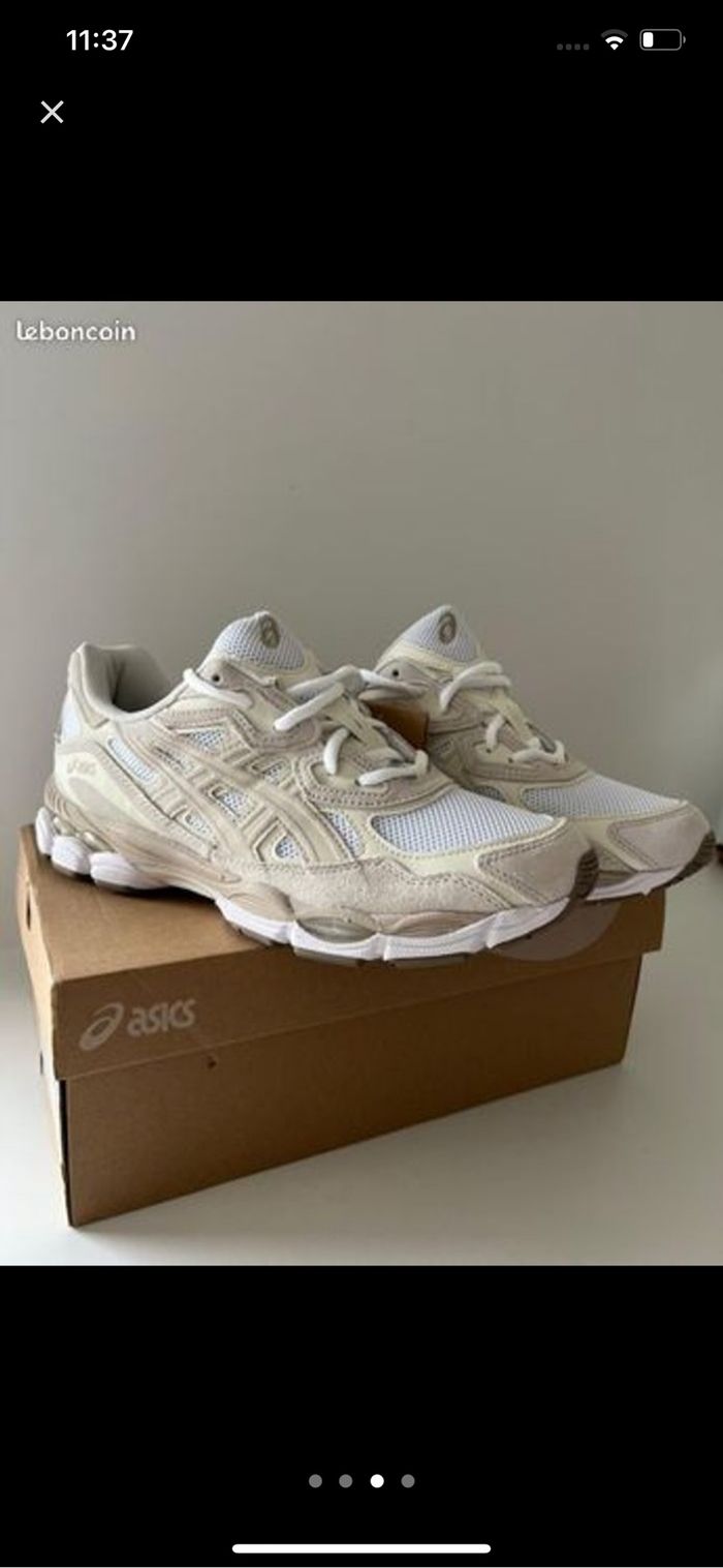 Asics gel nyc beige blanche crème 44 - photo numéro 3