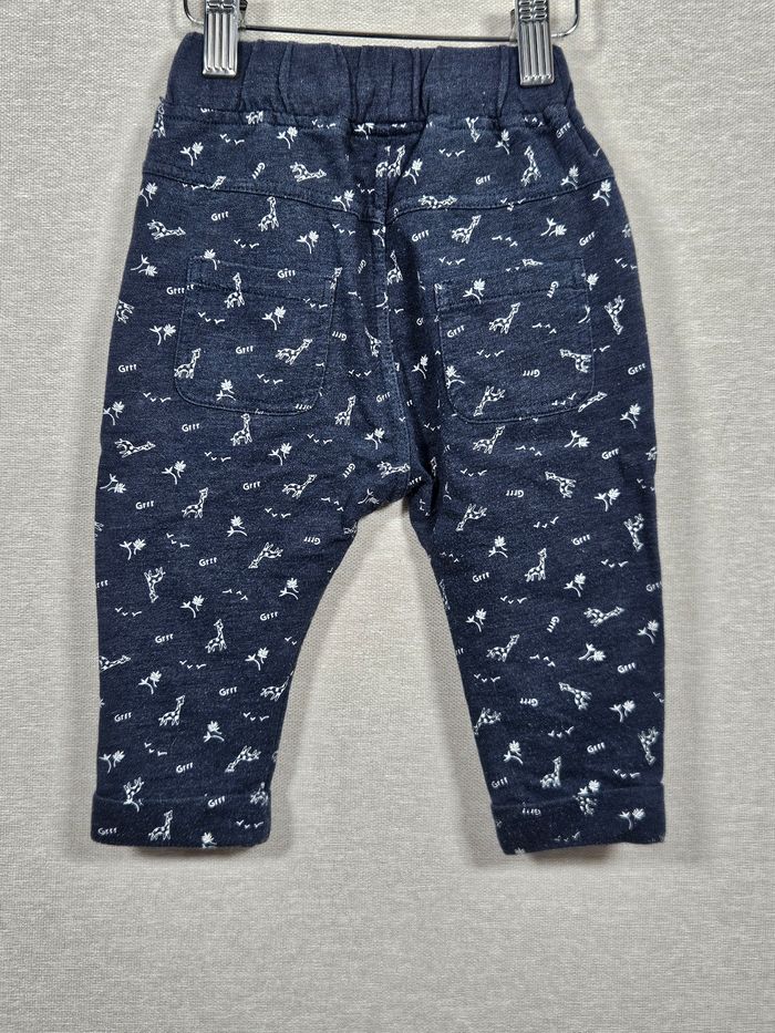 Pantalon bleu marine tape à l'œil 12 mois 74 cm - photo numéro 5