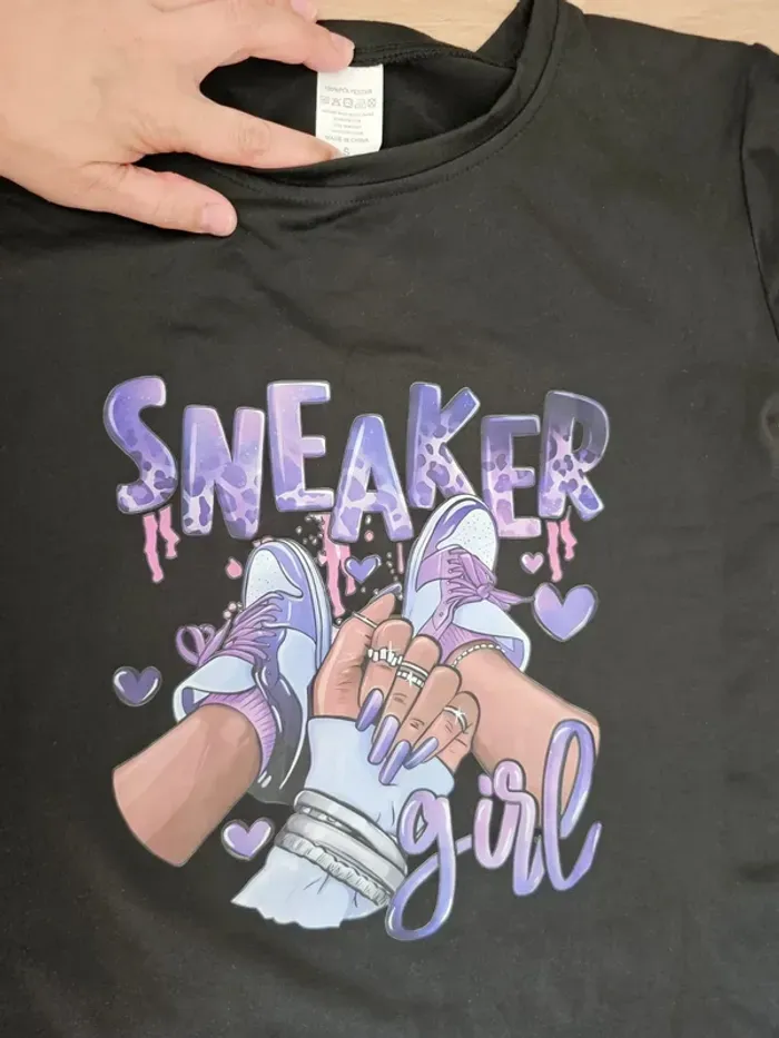 TEE shirt taille s +1 gratuit taille S femme fille noir - photo numéro 8