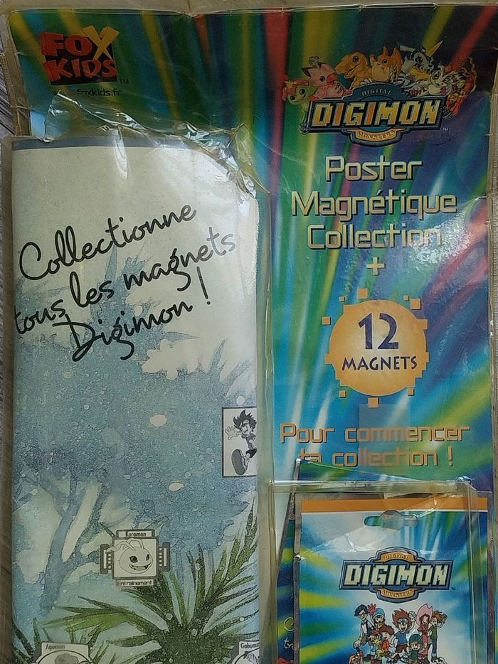 Digimon poster magnétique collection neuf et 12 magnets - photo numéro 7