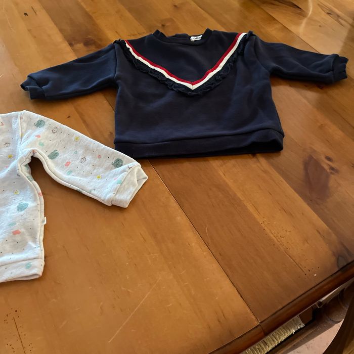 2 sweat-shirt fille 6 mois - photo numéro 2