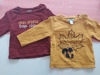2 tee-shirt 12 mois ML