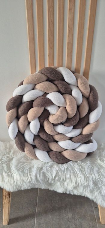 Tresse à sissou blanc, beige et marron