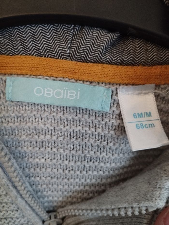 Veste en tricot Obaibi 6 / 9 mois - photo numéro 4