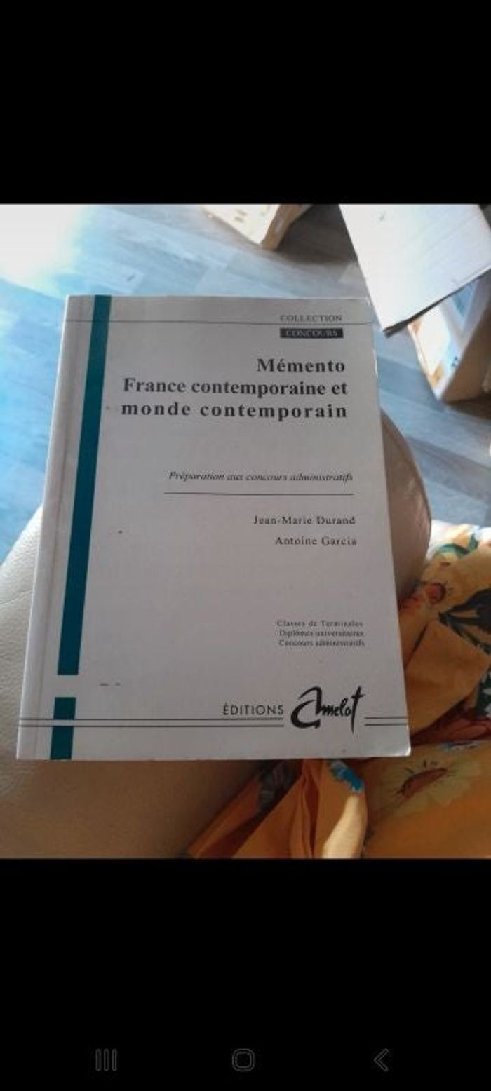 Mémento : France contemporaine et monde contemporain