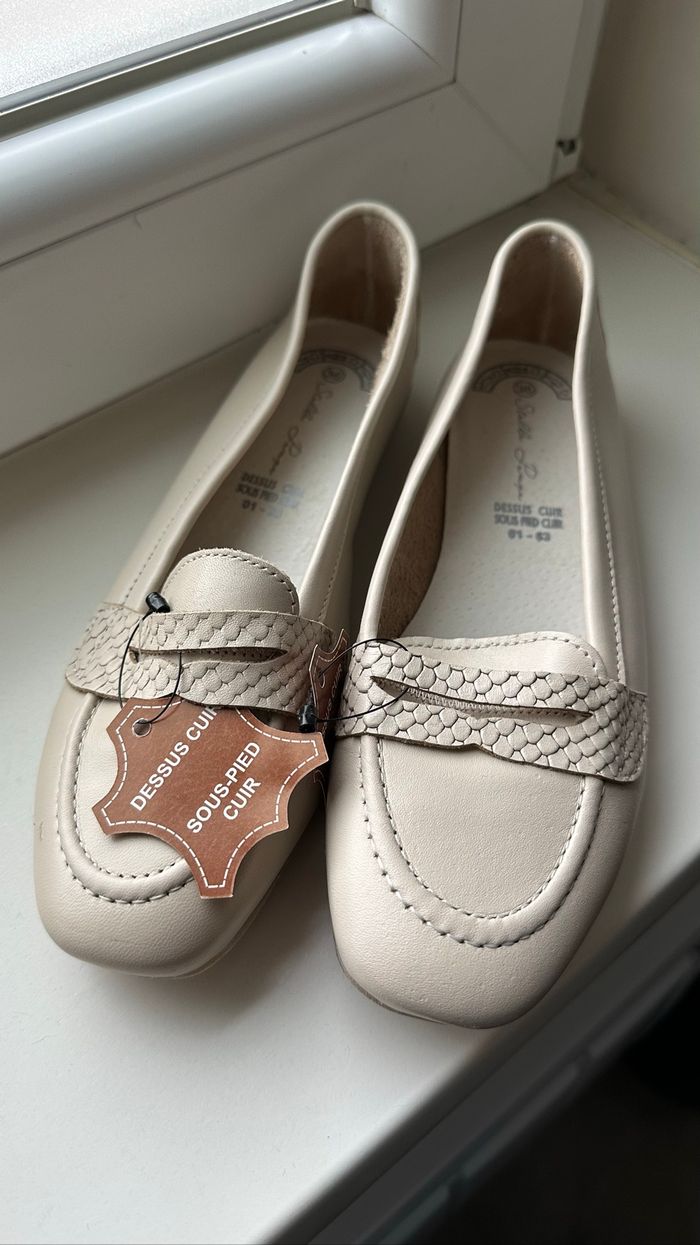 Lot paire de mocassins beige et rose - photo numéro 10