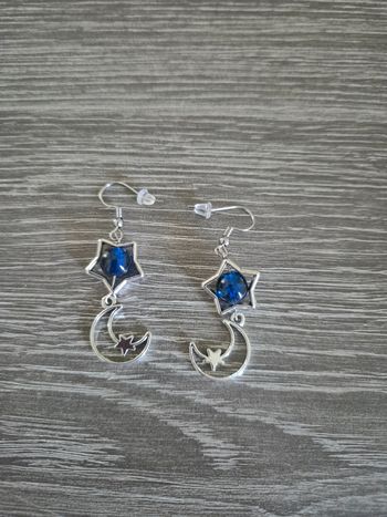 Boucles d'oreilles étoile lune 