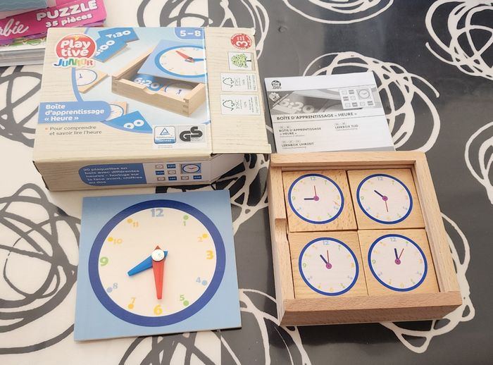 Lot de 2 jeux d apprentissage heures et lettres 5/8 ans - photo numéro 3