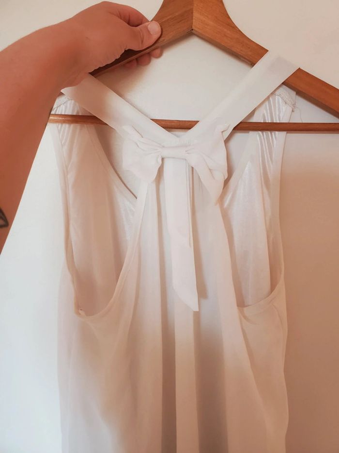 Haut blanc à noeud - photo numéro 5
