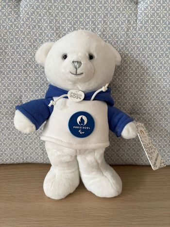 "Ours Blanc + Sweat à Capuche (27cm)" JO Paris 2024