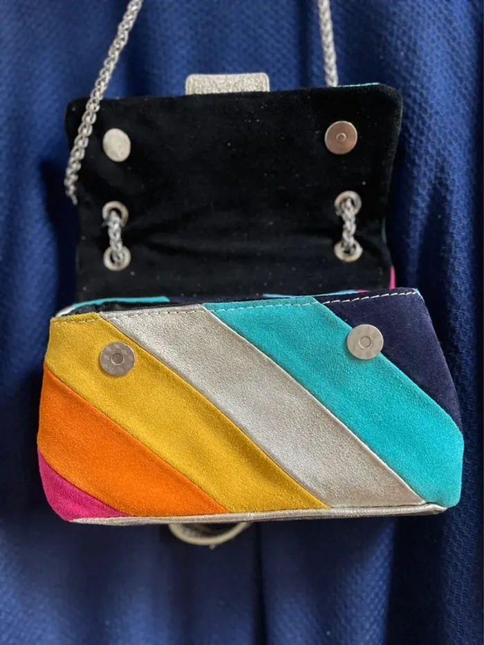 Sac à main Rainbow en cuir 20 × 15 × 3 cm - photo numéro 11
