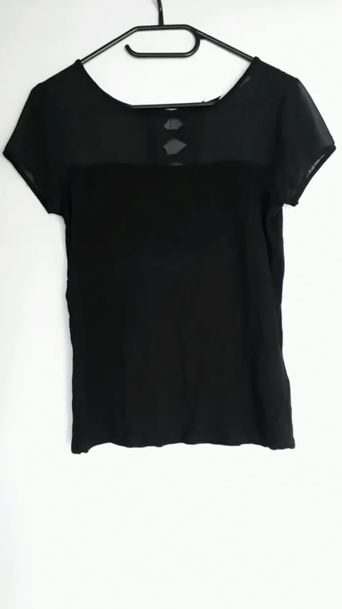 T-shirt noir Camaïeu taille 1 - photo numéro 2