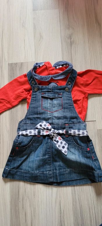 Ensemble robe jean et t shirt manches longues