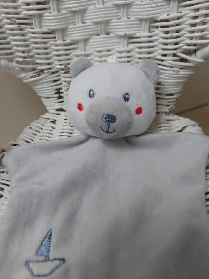 Sucre d'orge - doudou ourson gris Eustazii - photo numéro 2