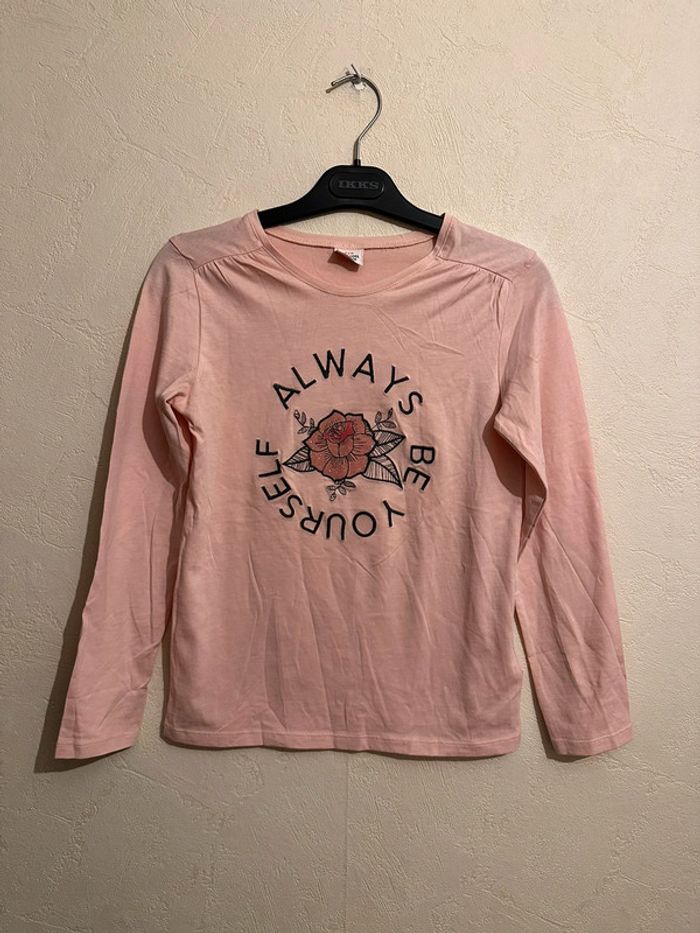 T-shirt en coton manches longues rose imprimée fille 12 ans Tape à l’œil
