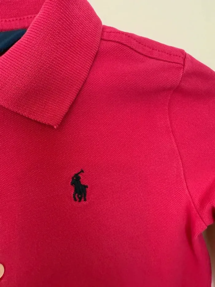 Polo Polo Ralph Lauren fille 6 ans fuchsia parfait état longues manches - photo numéro 3