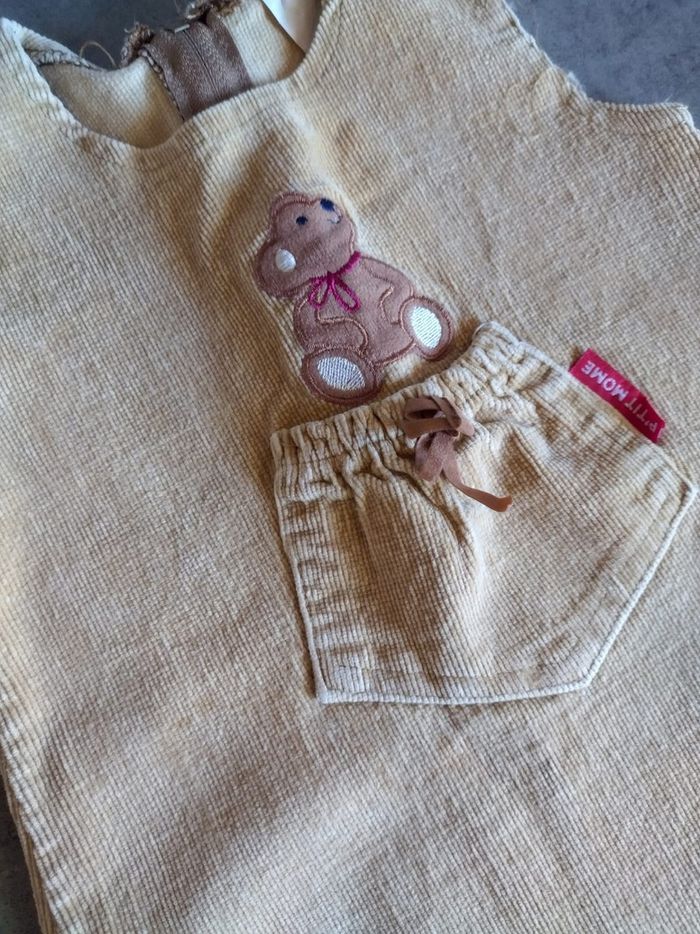 Jolie robe velours ourson 12 mois - photo numéro 5