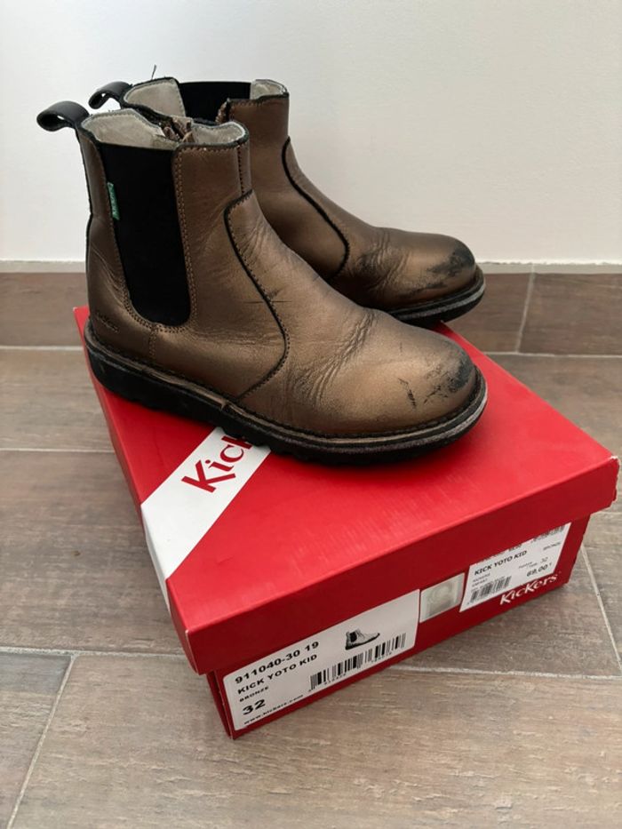 Boots kickers pointure 32 bronze kick yoto kid