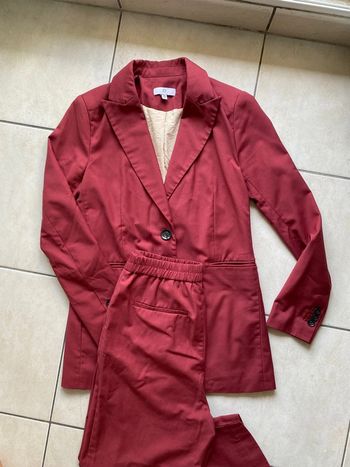 Ensemble tailleur veste blazer et pantalon droit taille haute La Redoute 36