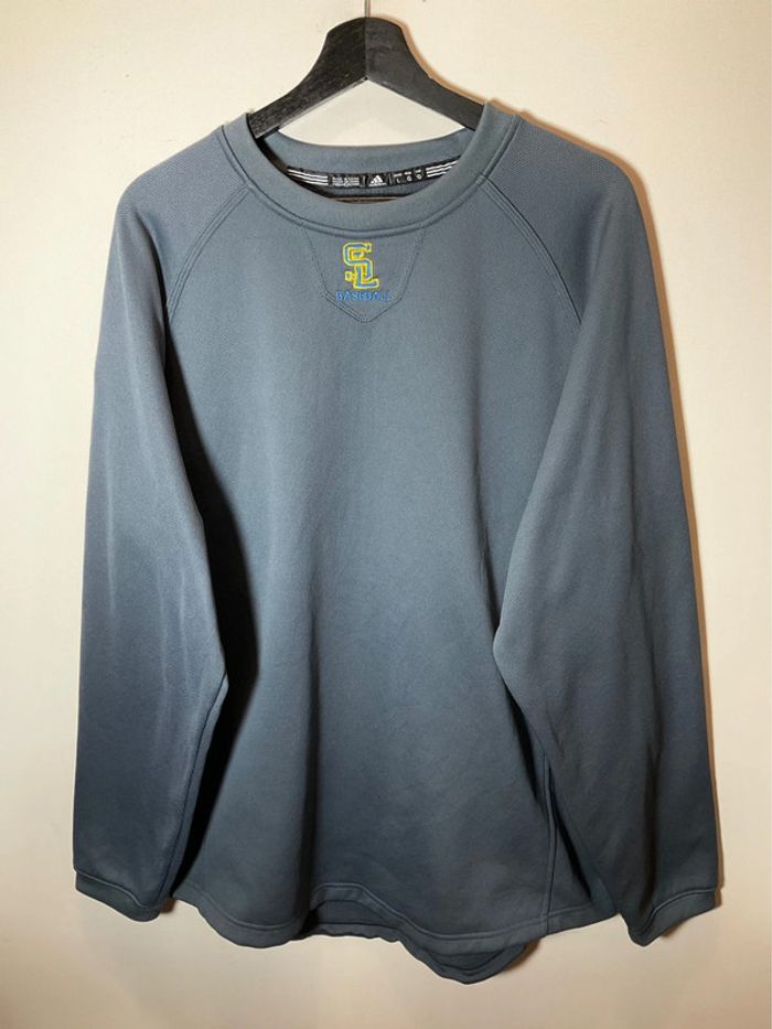 Sweat long pour homme Adidas SL Baseball gris foncé taille L 104