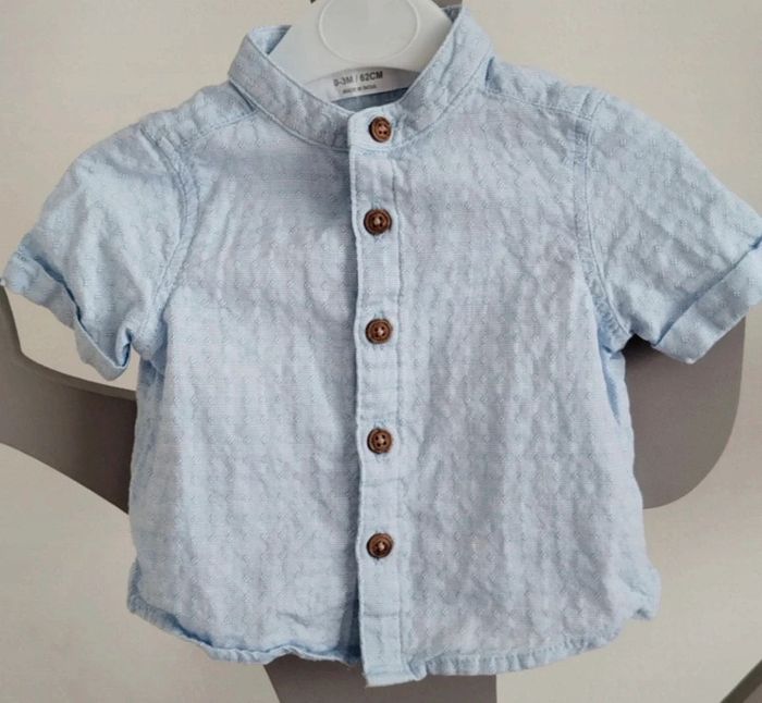 Chemise manches courtes bleu Primark taille 3 mois
