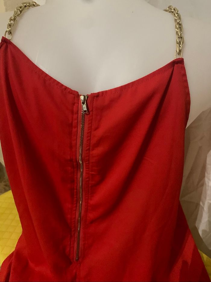 Top fantaisie rouge CC Collection tres bon état XL - photo numéro 4
