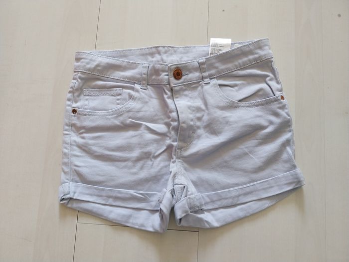 Short jean bleu clair