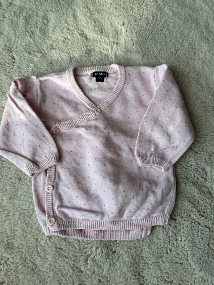 👚 lot gilet + pull - bébé fille - 3 mois - Kiabi tape à l’oeil- très bon état - photo numéro 8