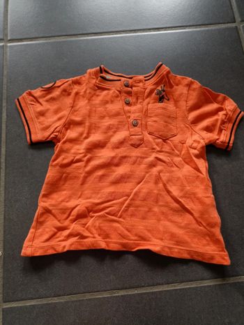 T-shirt orange 12 mois