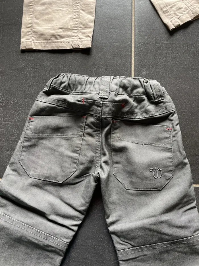 Lot 4 pantalons gris kaki beige bleu - photo numéro 12