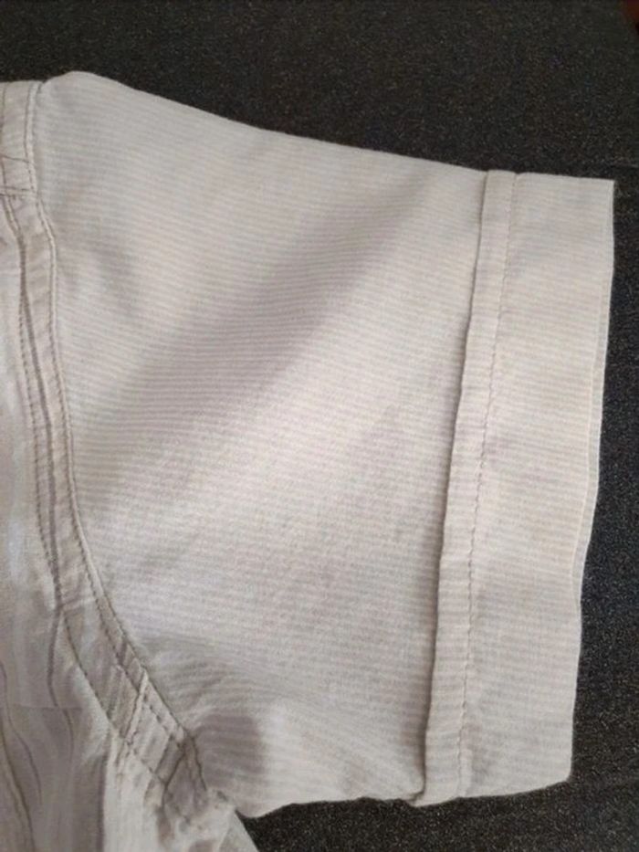 Chemise manches courtes blanche et beige Waki 5 ans - photo numéro 7