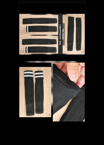 Manchons surchaussette chaussettes sport football noir