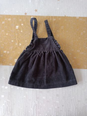 Robe gris foncé hiver bretelles 3 mois kiabi